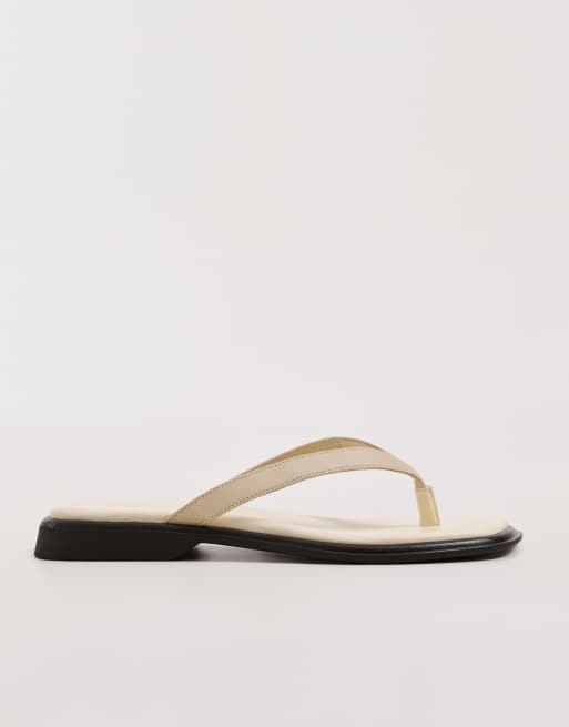 Chanclas blanco hueso de cuero Izzy de Vagabond Shoemakers, 5 de 5