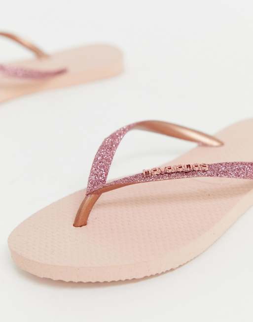 Chanclas de dedo finas en rosa ballet con purpurina de Havaianas , 4 de 4