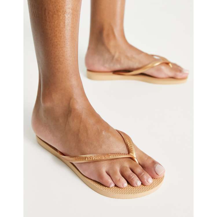 Havaianas mujer online doradas