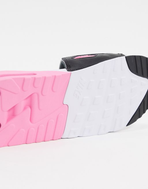 Chanclas en blanco rosa Air Max 90 de Nike