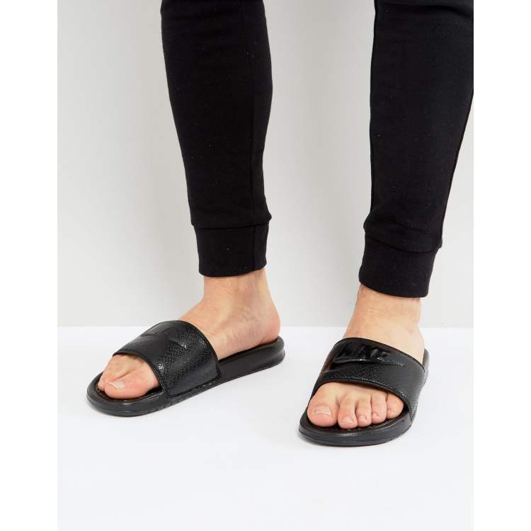 Chanclas nike benassi negras hot sale