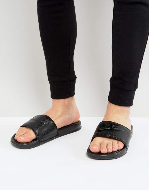 Chanclas negras Benassi JDI 343880 001 de Nike ASOS