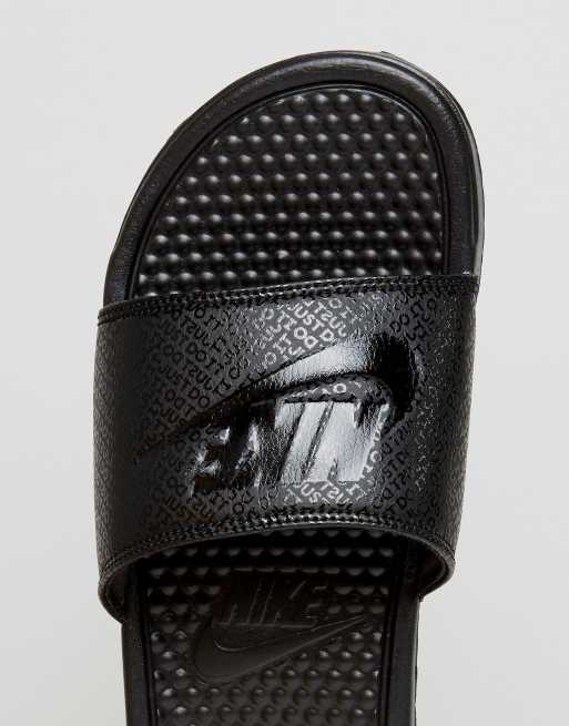 Nike benassi negras hot sale