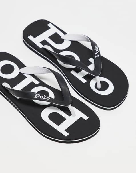 Chanclas negras con logo Bolt de Polo Ralph Lauren - view 1