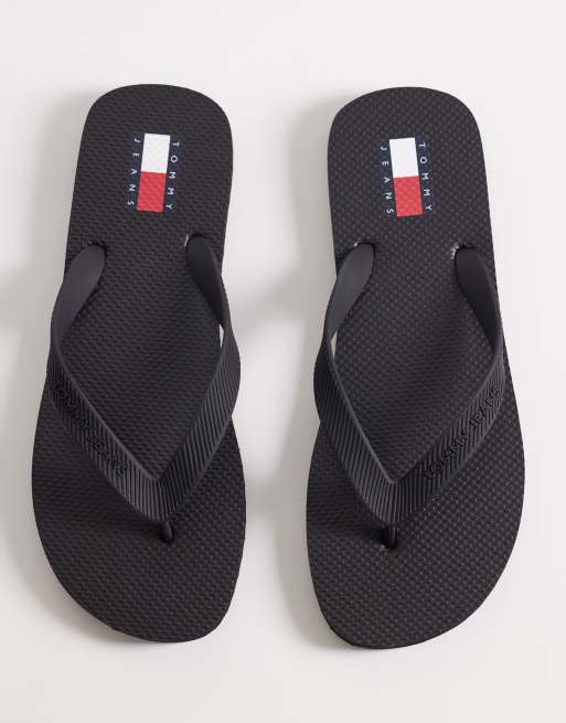 Chanclas negras con logo de Tommy Jeans, 2 de 4