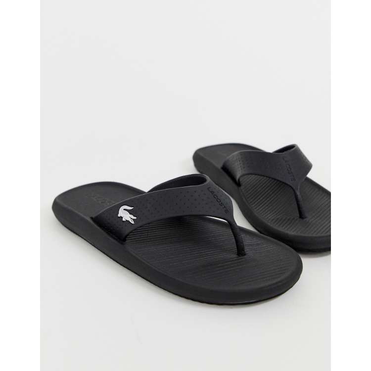 Chanclas discount lacoste negras