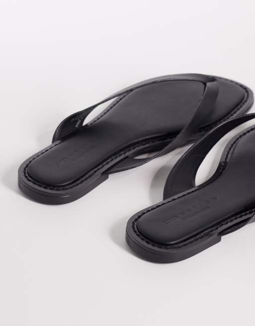 Chanclas negras de cuero premium Fenna de ASOS DESIGN, 4 de 4