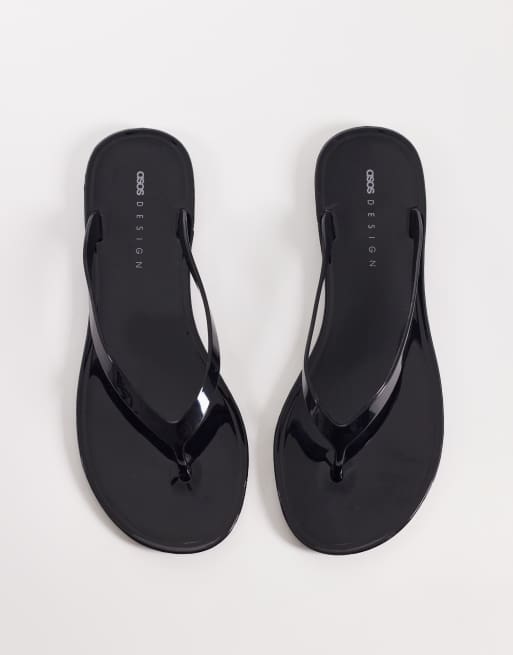 Chanclas negras de goma Foxton de ASOS DESIGN, 2 de 4