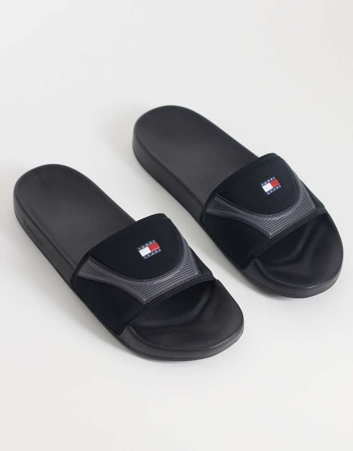Tommy Jeans Chanclas negras de