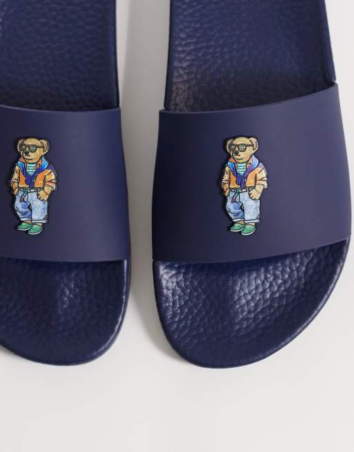 Chanclas playeras azul marino de Polo Ralph Lauren, 3 de 4