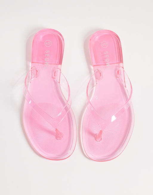 Chanclas rosas de goma de SEQWL, 2 de 4