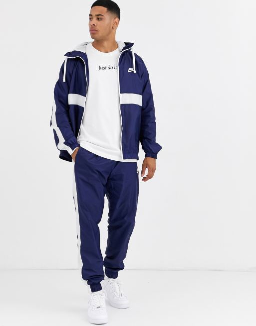 Conjunto de chándal completo con cremallera en azul marino para hombre Nike  Air