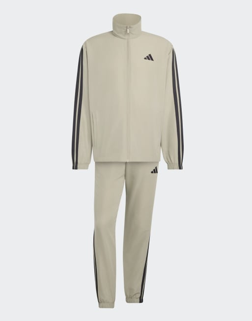Chándal color cargo maravilla con 3 rayas de tejido liso de adidas Performance