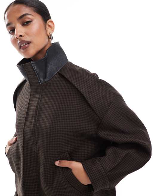 Chaqueta a cuadros marrones Choussy de Scalpers