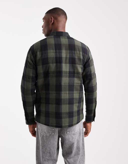 Chaqueta a cuadros verdes y negros guateada de ONLY & SONS, 5 de 5