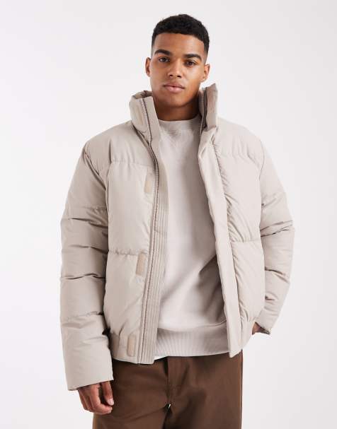 Chaqueta acolchada color piedra de ASOS DESIGN - view 1