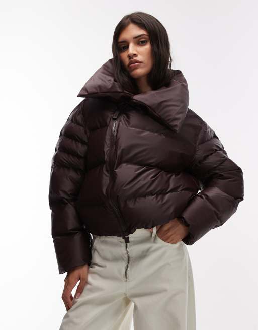 Chaqueta acolchada corta granate impermeable 17230 Alta de Rains, 2 de 5