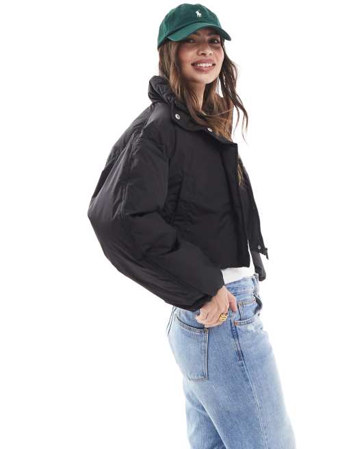 Chaqueta acolchada corta negra con cuello alzado de Pimkie, 4 de 4