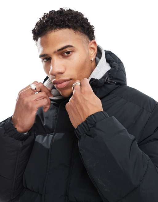 Jack & Jones short puffer jacket in black