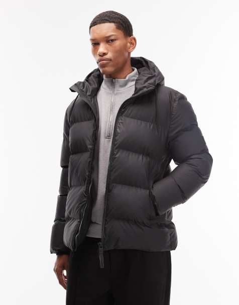 Chaqueta acolchada corta verde impermeable con estampado difuminado Alta de Rains - view 1