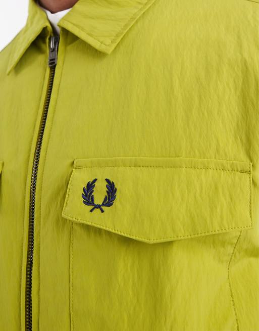 Chaqueta amarillo tenis estilo camisa con cremallera de Fred Perry, 5 de 5