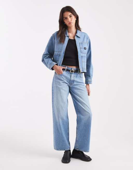 Chaqueta azul de corte cuadrado y estilo worker con lavado a la piedra Emily de Vans, 2 de 4