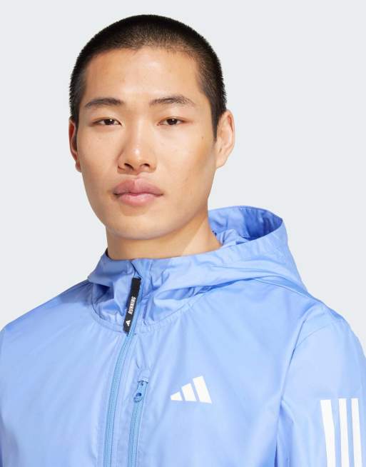 Chaqueta azul fusión Own The Run de adidas Running, 3 de 4