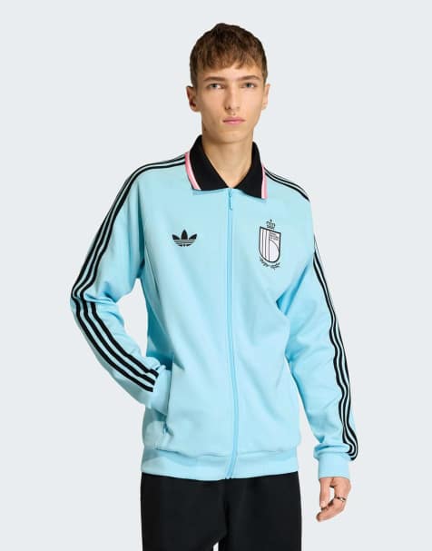 Chaqueta azul helado con diseño de la segunda equipación de Bélgica Anthem de adidas Performance - view 1