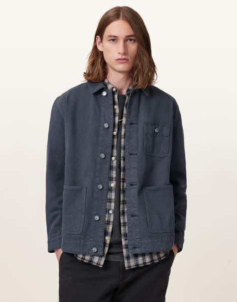 Chaqueta azul manantial de estilo worker Eavis de AllSaints - view 1