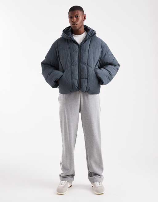 Chaqueta azul marino acolchada extragrande de tejido antidesgarros de ASOS DESIGN, 2 de 5