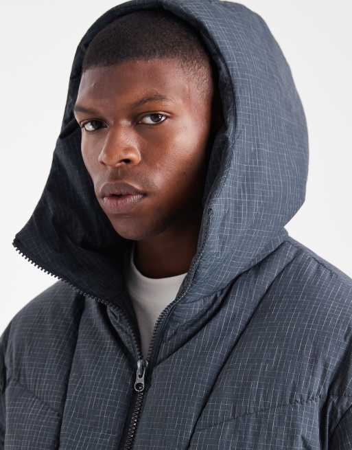 Chaqueta azul marino acolchada extragrande de tejido antidesgarros de ASOS DESIGN, 5 de 5