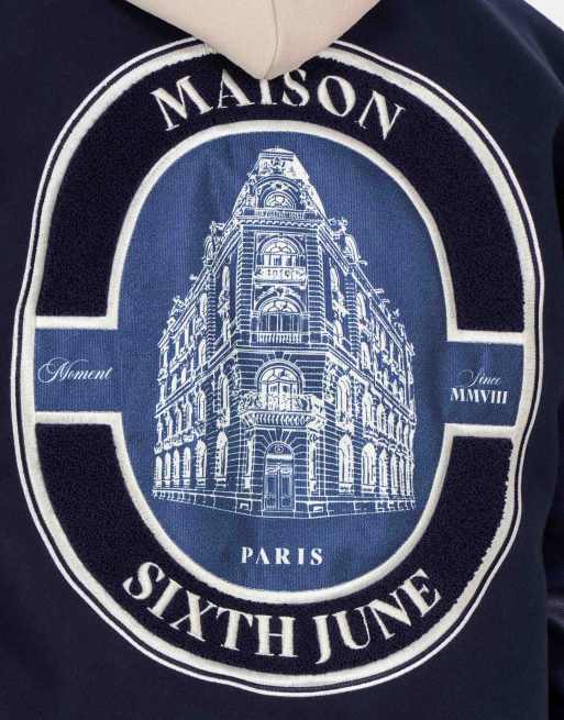Chaqueta azul marino de estilo universitario Maison SJ de Sixth June, 3 de 4
