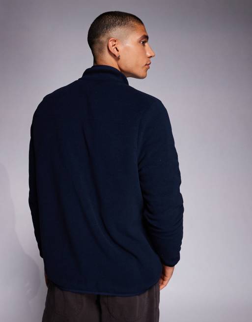 Chaqueta azul marino de felpa con cremallera de ASOS DESIGN, 3 de 5