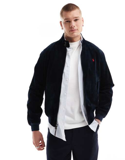 Chaqueta azul marino estilo camisa con forro y logo de icono de pana de Polo Ralph Lauren