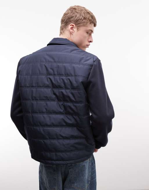 Chaqueta azul marino guateada de corte estándar de ASOS DESIGN, 5 de 5