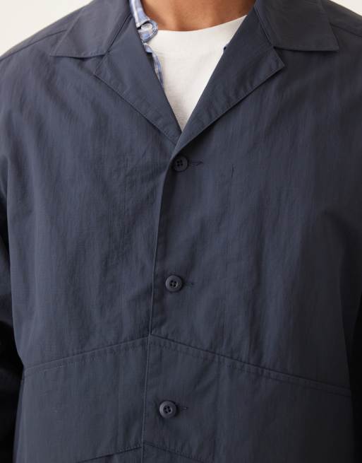 Chaqueta azul marino oscuro de nailon ligero de ASOS DESIGN, 5 de 5