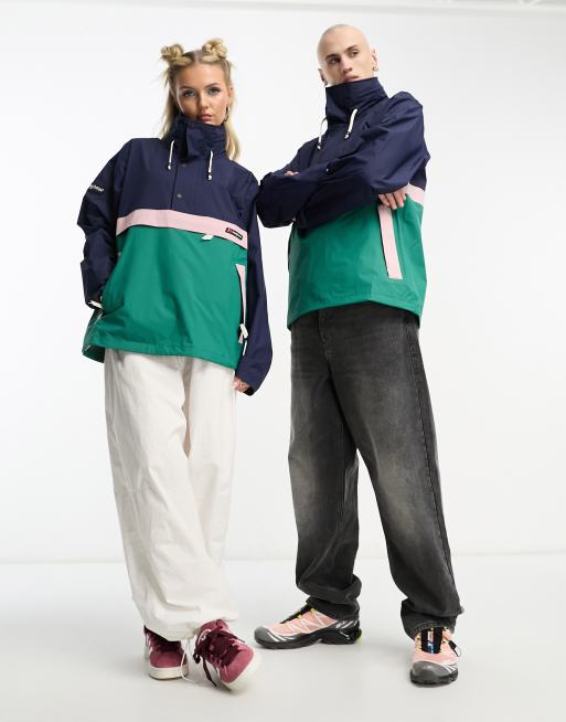 Chaqueta azul marino y verde unisex de corte amplio con diseño color block 86 de Berghaus