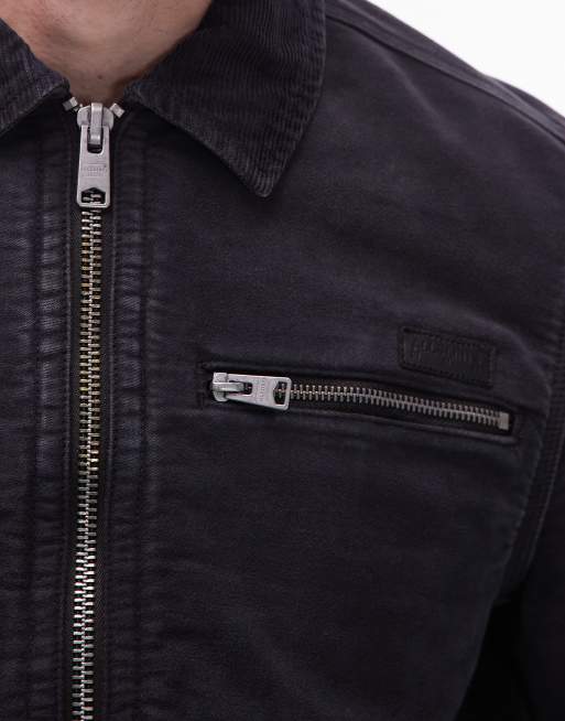 Chaqueta azul oscuro de lona Rothwell de AllSaints, 5 de 5