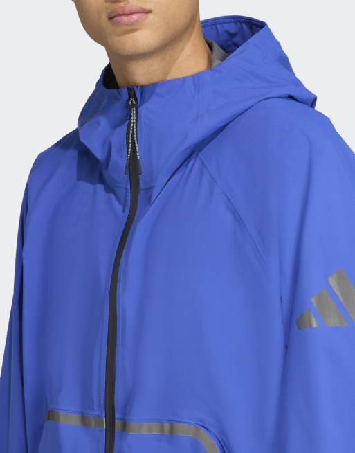 Chaqueta azul semilúcido impermeable Myshelter Climaproof de adidas Performance, 3 de 5