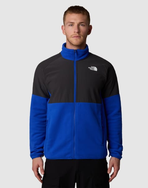 Chaqueta azul TNF y gris asfalto con cremallera de tejido grueso Glacier de The North Face - view 1