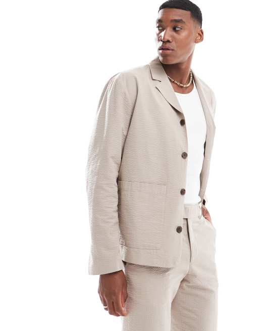 Chaqueta beis de estilo causal de sirsaca de Selected Homme (parte de un conjunto) 