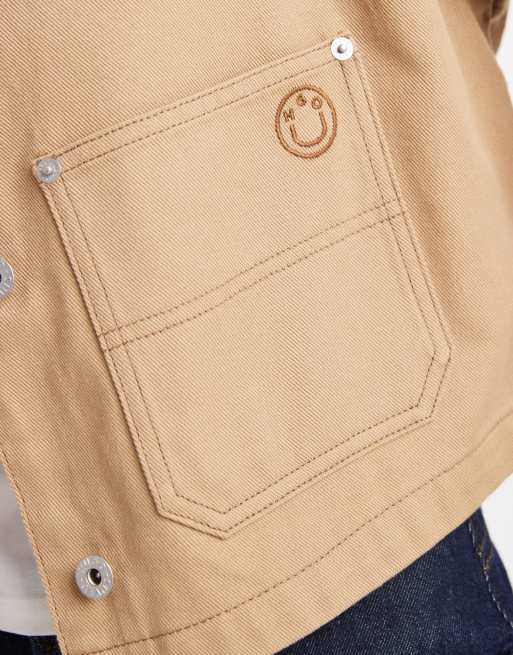 Chaqueta beis de estilo worker de sarga Andeso de HUGO Blue, 2 de 4