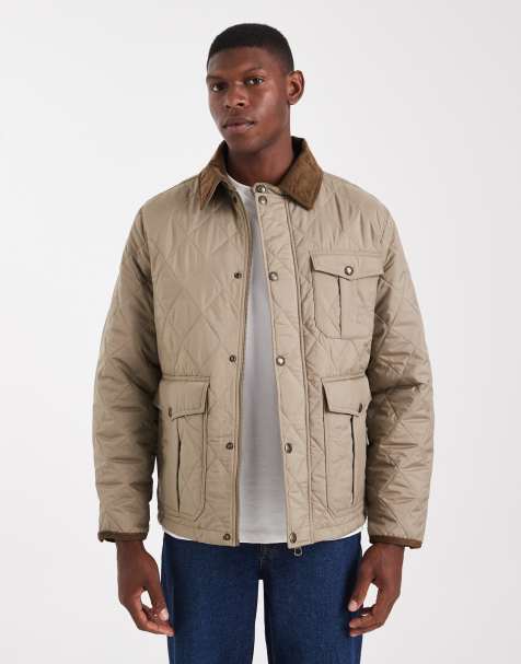 Chaqueta beis guateada con solapas de pana de Jack & Jones - view 1
