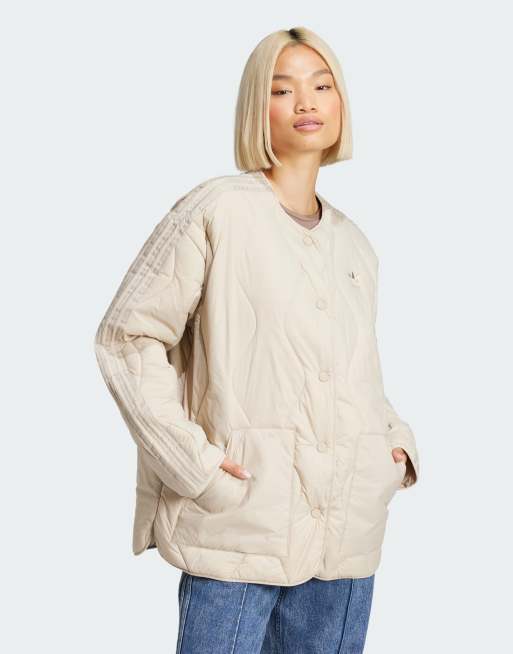 Chaqueta beis guateada Fashion Quilted Liner de adidas Originals