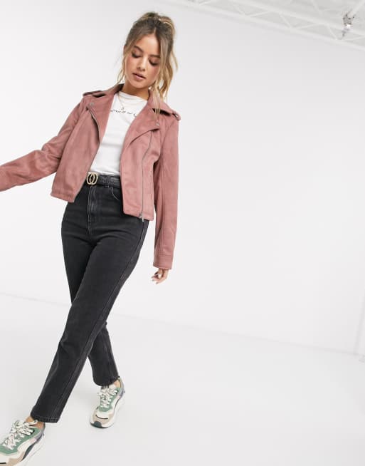 Chaqueta biker de en rosa de ASOS DESIGN | ASOS