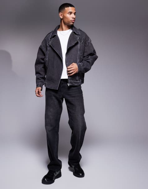 Chaqueta biker vaquera con lavado negro de Liquor N Poker - view 1