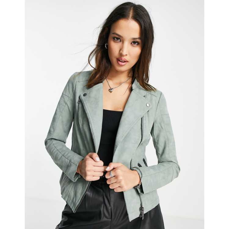 Chaqueta biker outlet verde