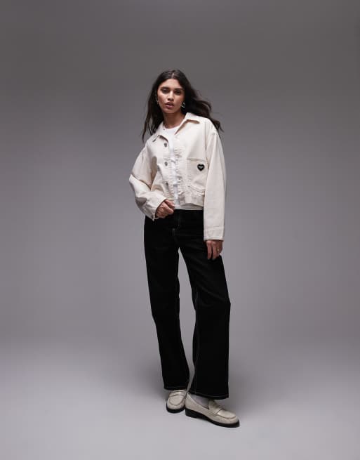 Chaqueta blanca con logo de corazón Drewe de Carhartt WIP, 3 de 4