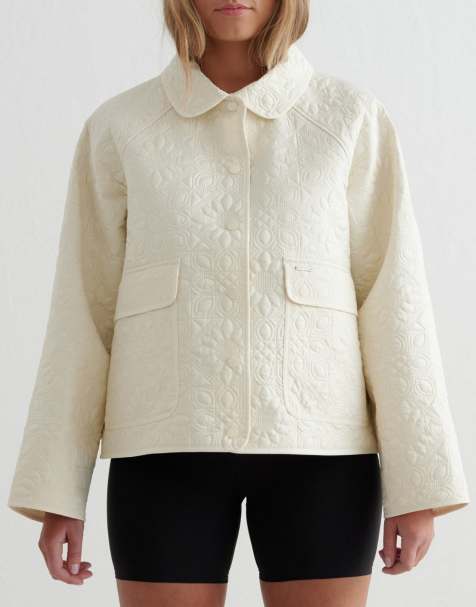Chaqueta blanco almendra estilo patchwork Almond de Aim'n - view 1