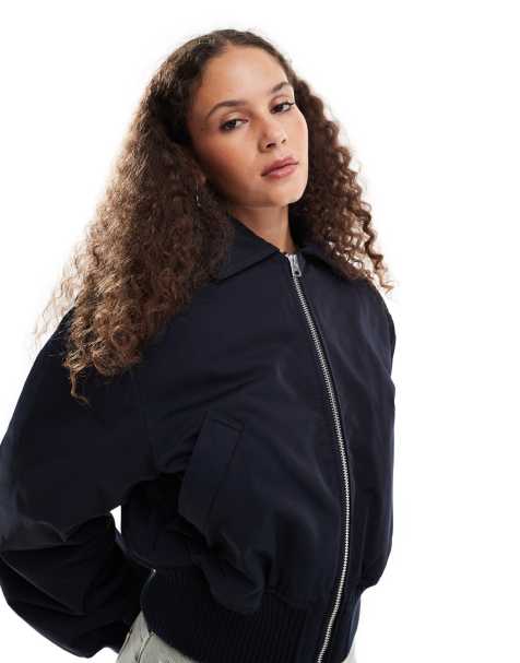 Chaqueta bomber azul marino acolchada Irma de Weekday - view 1